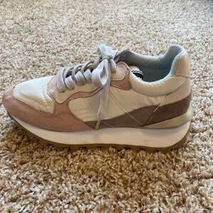 ShuShop Women's Sneakers in Pink, White, and Tan